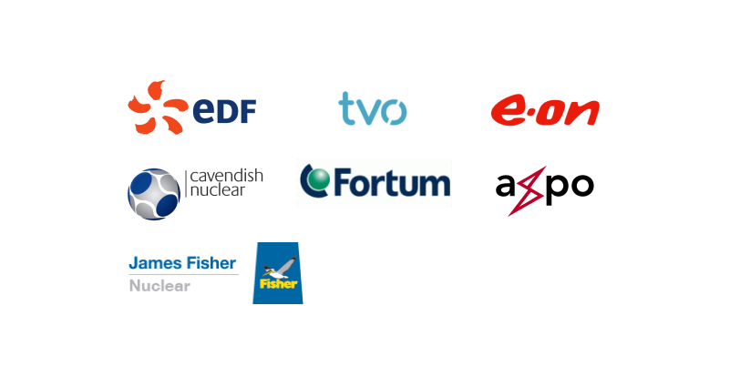 Companies partnered with ISEC, including Axpo, Fortum, EDF, James Fisher, Cavendish Nuclear, tvo